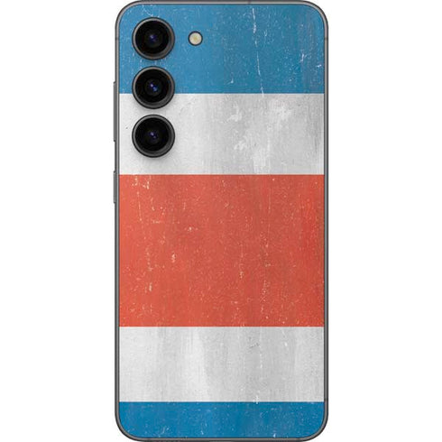 Costa Rican Flag Distressed Galaxy S23 Skin